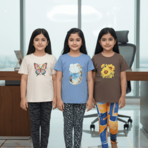 গার্লস লেগিংস এবং টি-শার্ট কম্বো সেট || Combo Code: OTL-A16 || Size 5-6 Years