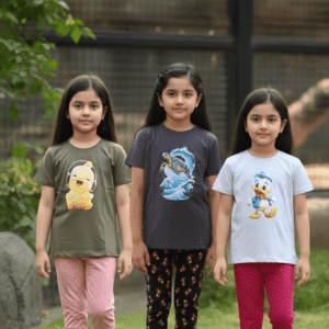 গার্লস লেগিংস এবং টি-শার্ট কম্বো সেট || Combo Code: OTL-707 || Size 7-8 Years