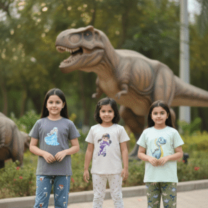 গার্লস লেগিংস এবং টি-শার্ট কম্বো সেট || Combo Code: OTL-736 || Size 7-8 Years