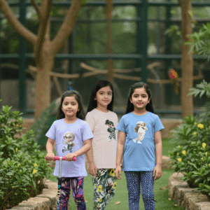 গার্লস লেগিংস এবং টি-শার্ট কম্বো সেট || Combo Code: OTL-1102 || Size 11-12 Years